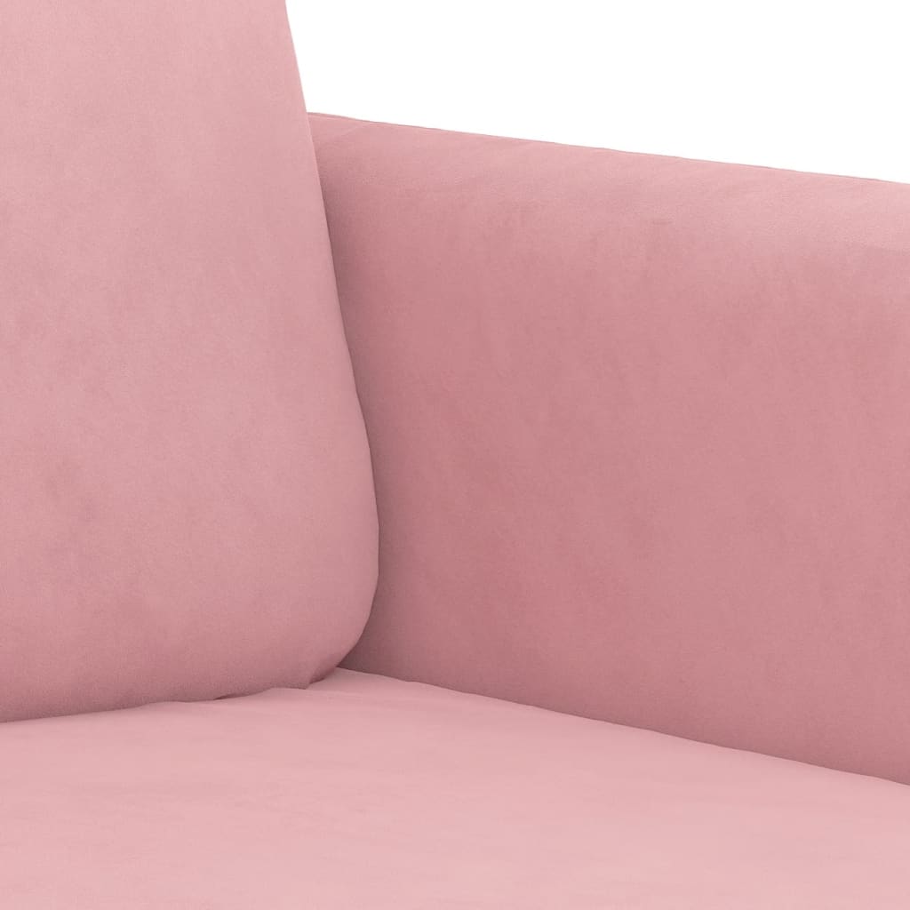 2-personers sofa 120 cm fløjl lyserød