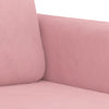 2-personers sofa 120 cm fløjl lyserød