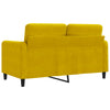 2-personers sofa 120 cm fløjl gul