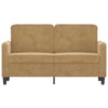 2-personers sofa 120 cm fløjl brun