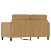 2-personers sofa 120 cm fløjl brun