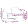2-personers sofa 120 cm fløjl brun