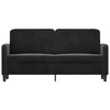 2-personers sofa 140 cm fløjl sort