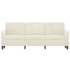 3-personers sofa 180 cm fløjl cremefarvet