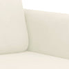 3-personers sofa 180 cm fløjl cremefarvet