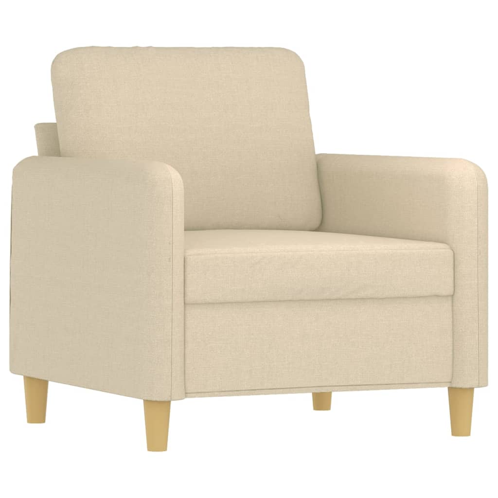lænestol 60 cm stof cremefarvet