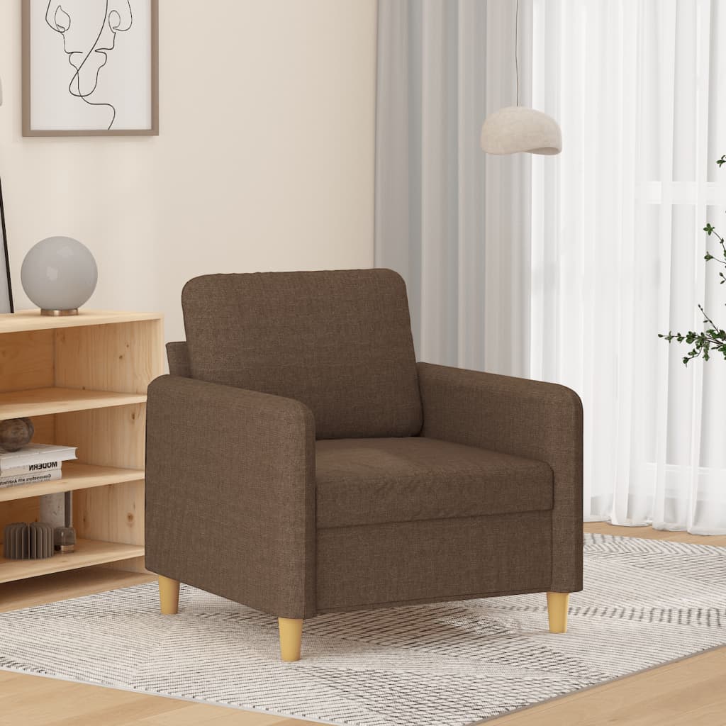lænestol 60 cm stof brun