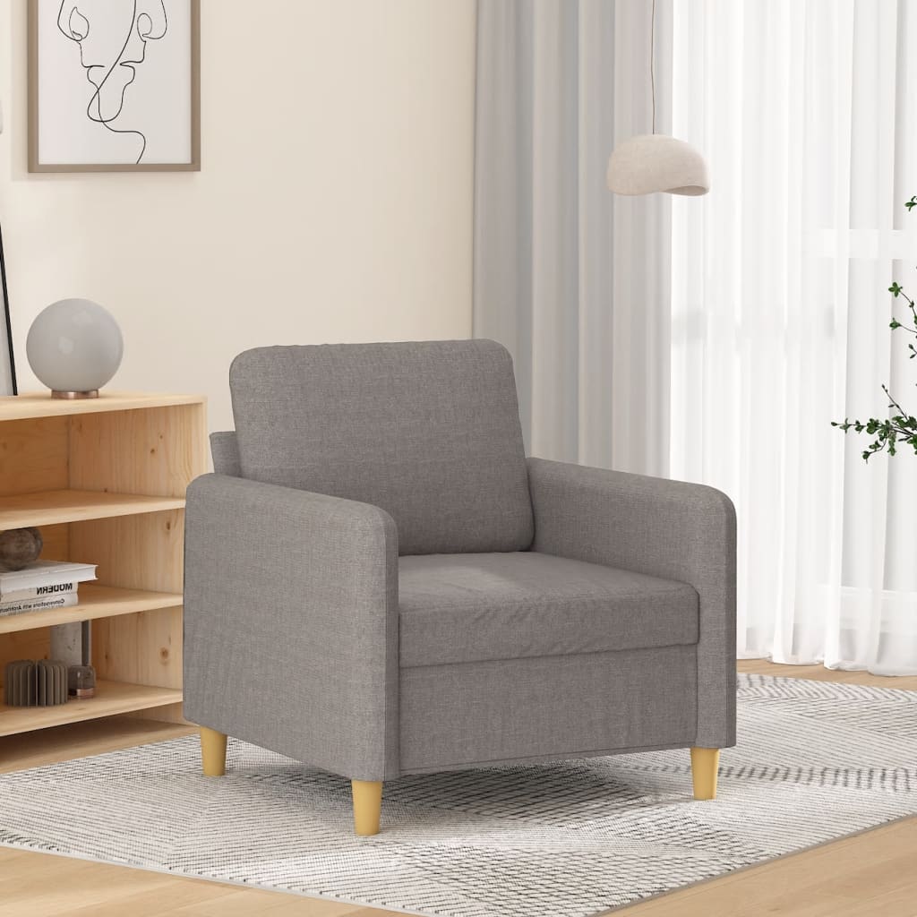 lænestol 60 cm stof gråbrun