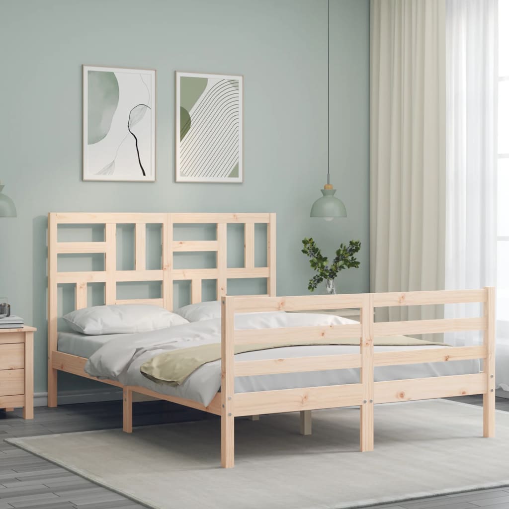 sengeramme med sengegavl Small Double massivt træ