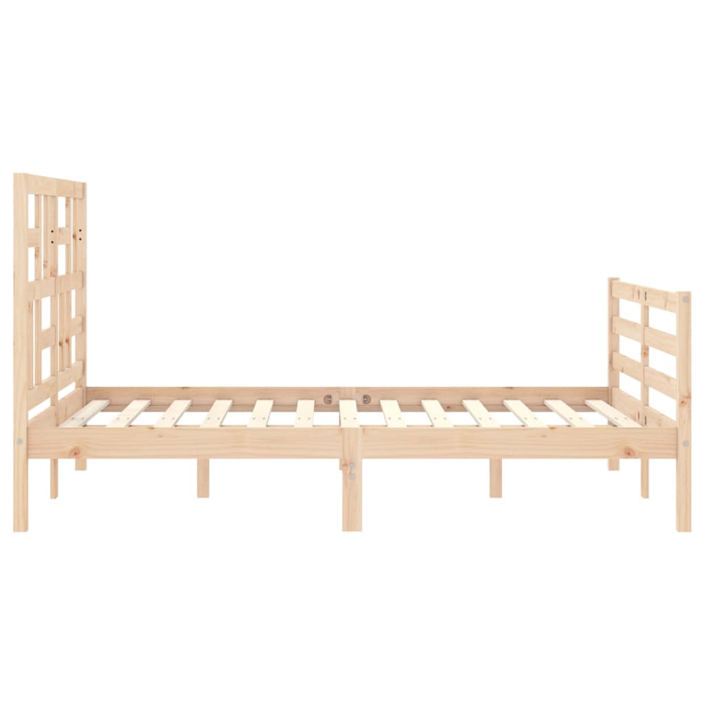 sengeramme med sengegavl Small Double massivt træ