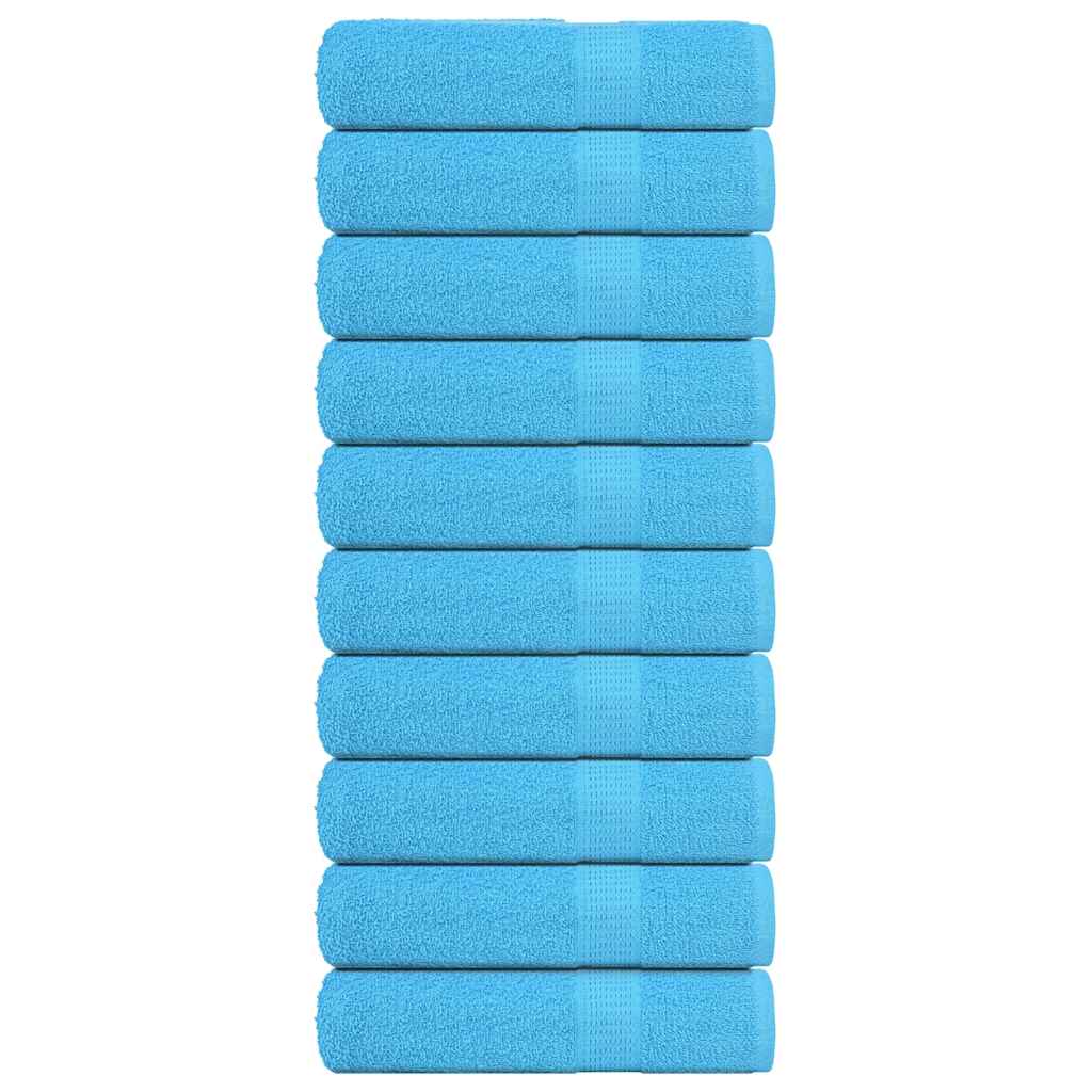 håndklæder FROGN 10 stk. turkis 50x100 cm 360 gsm