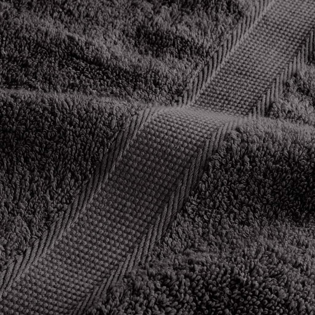 Premium gæstehåndklæder SOLUND 10 stk. antracit 30x50 cm 600 gsm