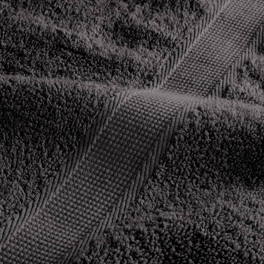 Premium saunahåndklæder SOLUND 2 stk. antracit 80x200 cm 600 gsm