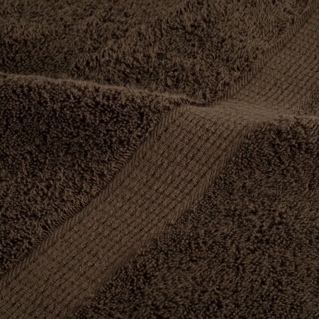 Premium gæstehåndklæder SOLUND 10 stk. brun 30x50 cm 600 gsm