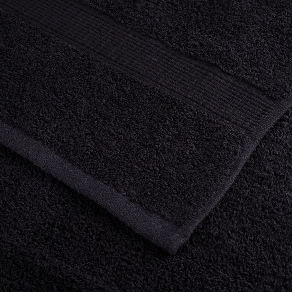 Premium badehåndklæder SOLUND 4 stk. sort 100x150 cm 600 gsm
