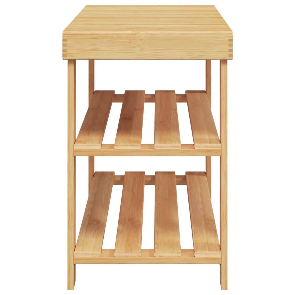 skostativ med 3 hylder 70x27,5x45 cm bambus