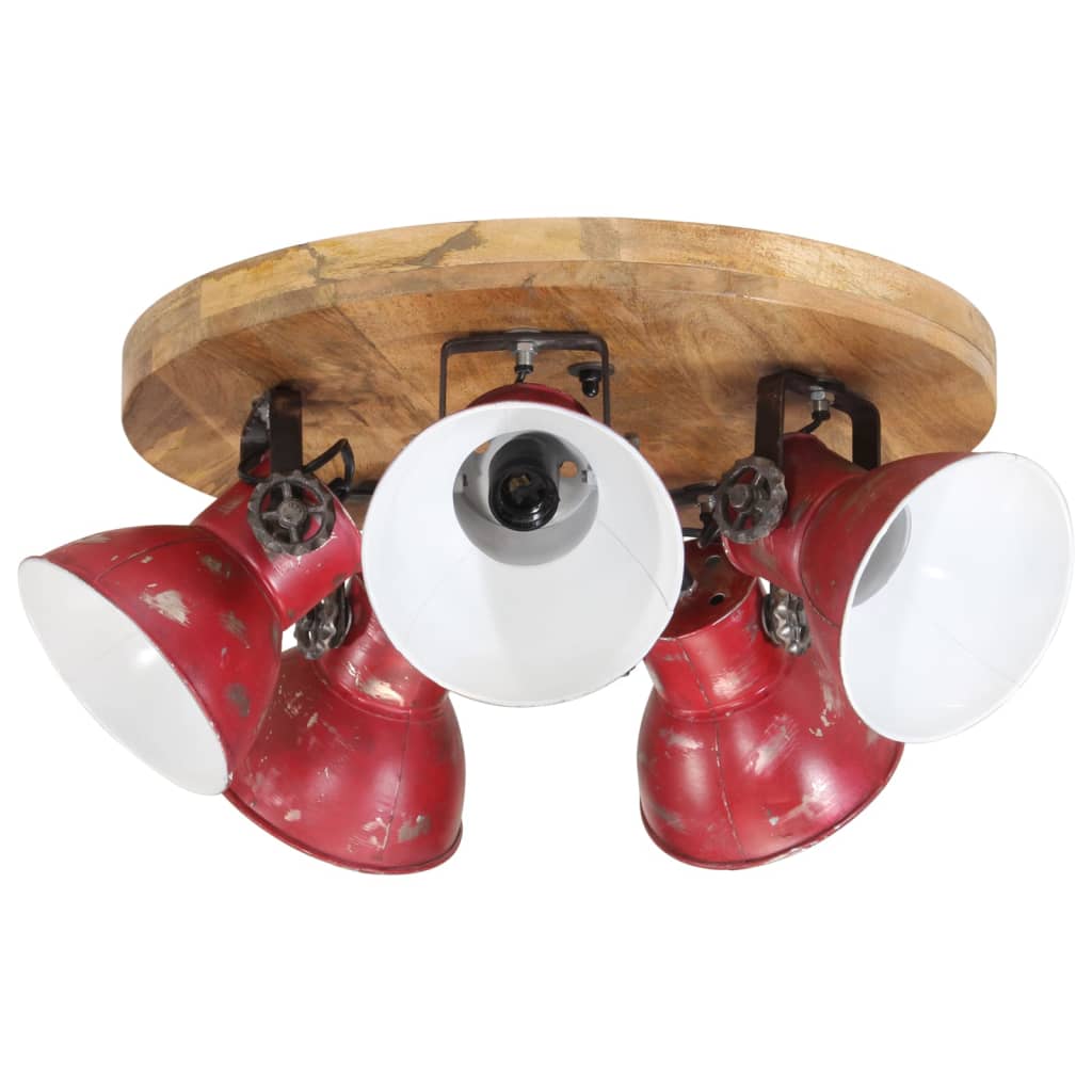 loftlampe 25 W 50x50x25 cm E27 rustik rød