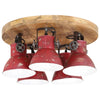 loftlampe 25 W 50x50x25 cm E27 rustik rød
