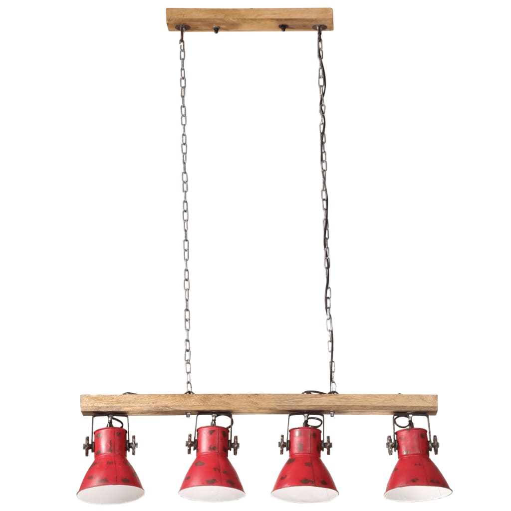 loftlampe 25 W 90x24x111 cm E27 rustik rød