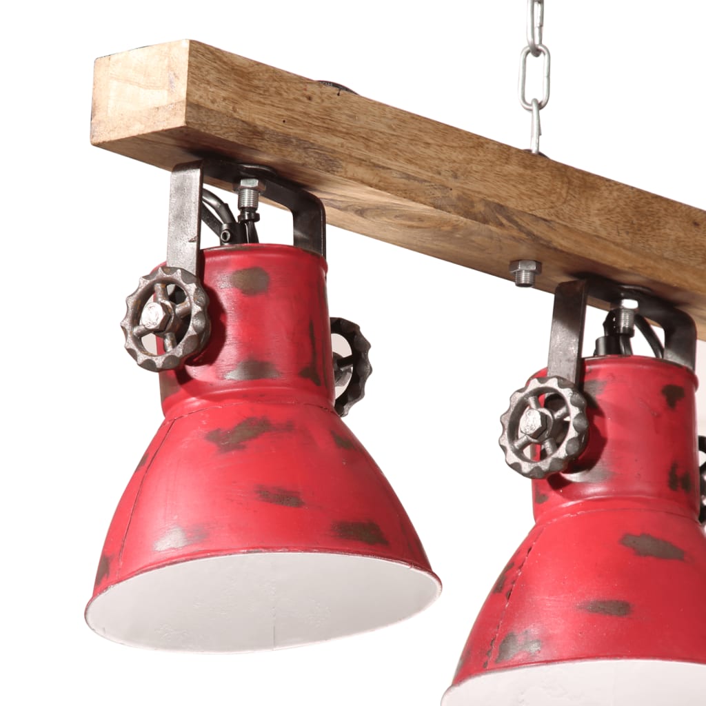 loftlampe 25 W 90x24x111 cm E27 rustik rød