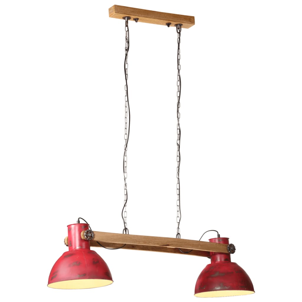 pendel 25 W 85x28x109 cm E27 rustik rød