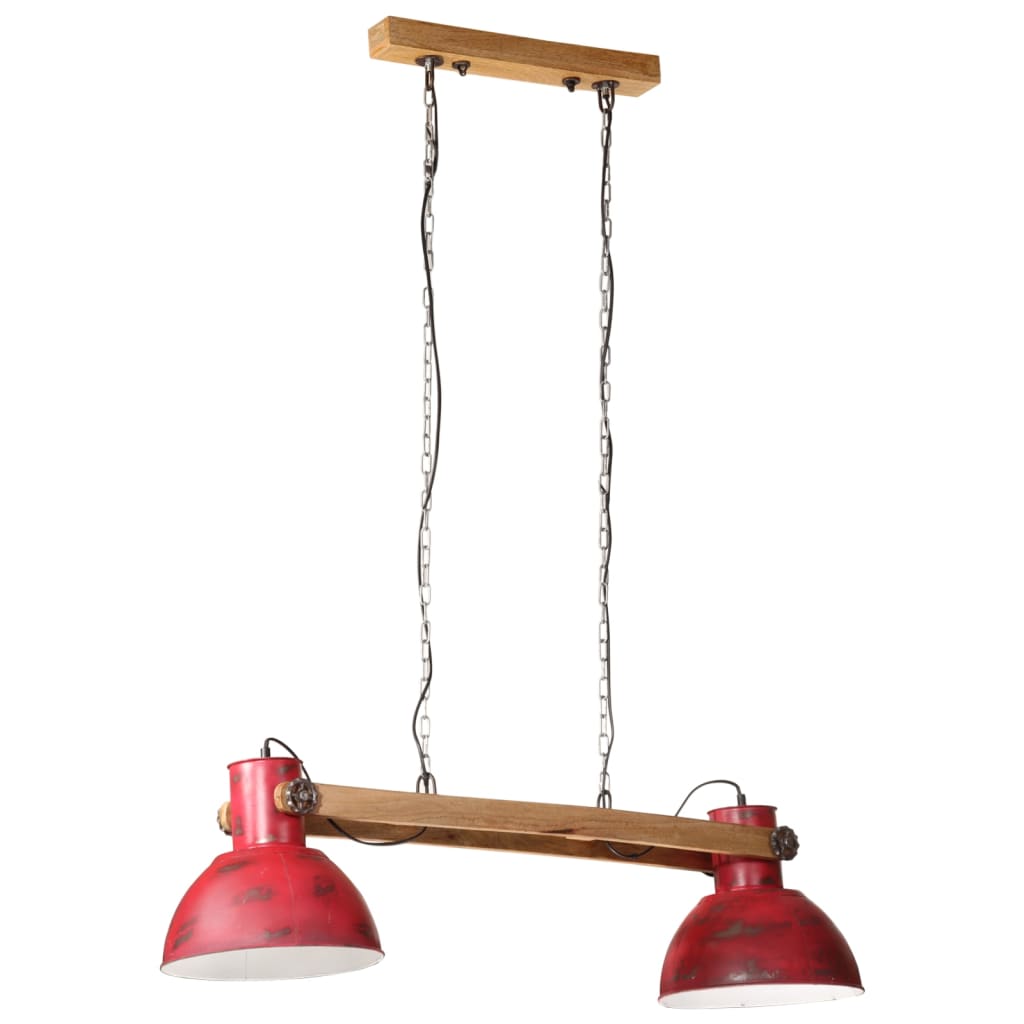 pendel 25 W 85x28x109 cm E27 rustik rød