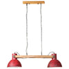 pendel 25 W 85x28x109 cm E27 rustik rød