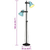 gulvlampe 25 W 25x25x90/140 cm E27 rustik blå
