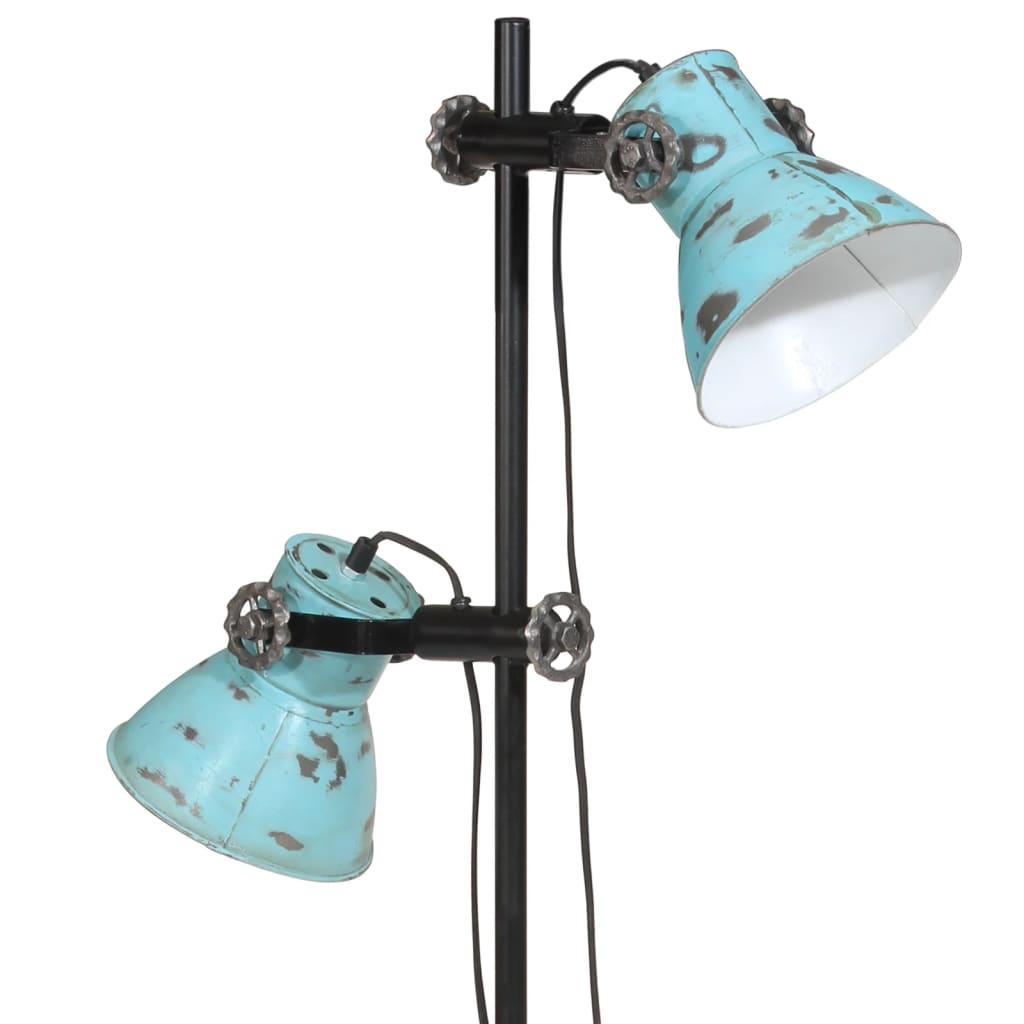 gulvlampe 25 W 25x25x90/140 cm E27 rustik blå