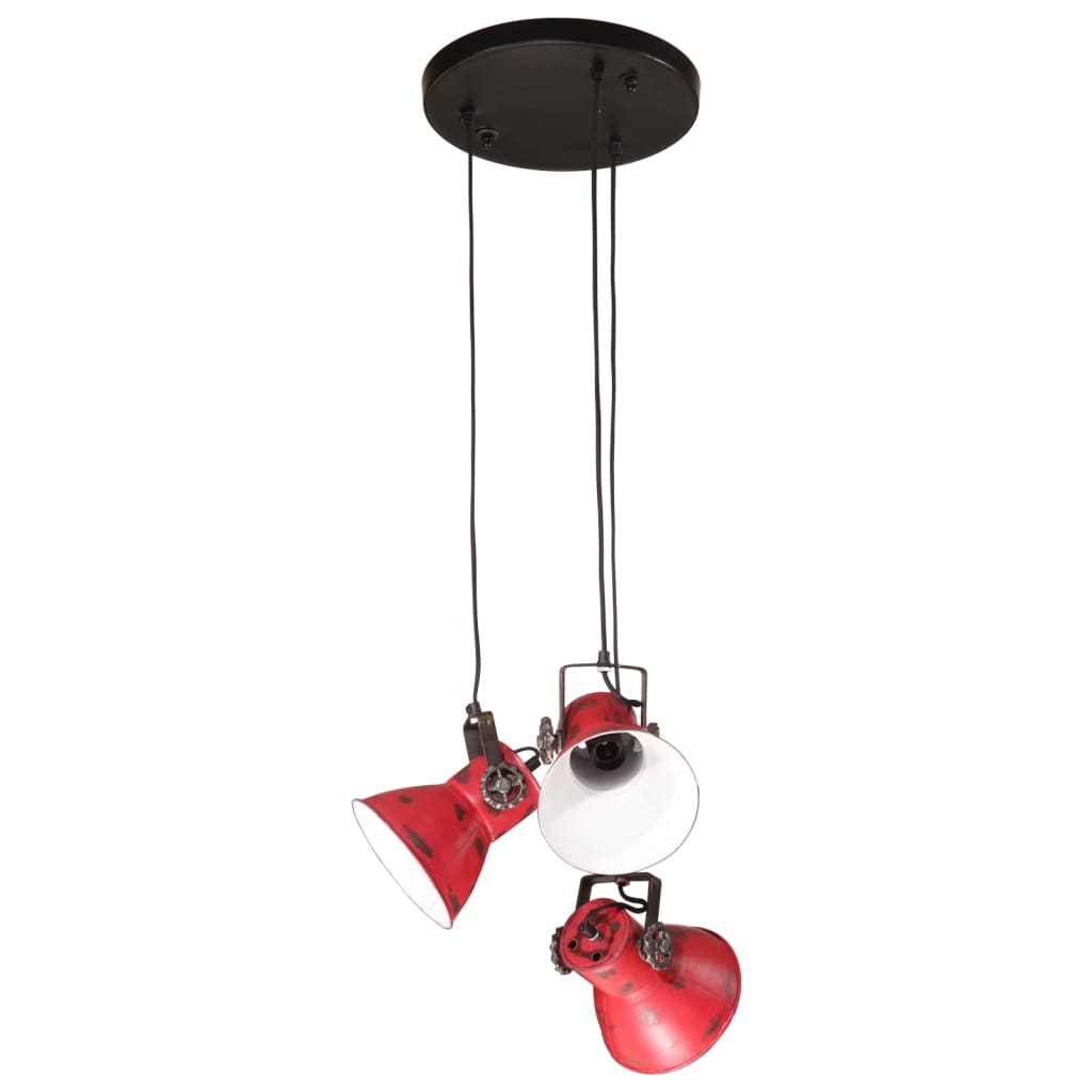 pendel 25 W 30x30x100 cm E27 rustik rød