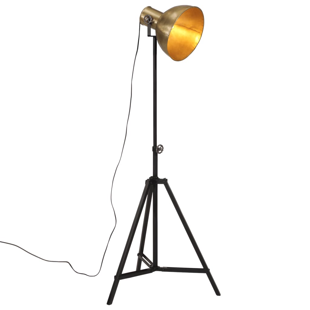 gulvlampe 61x61x90/150 cm 25 W E27 antik messingfarve