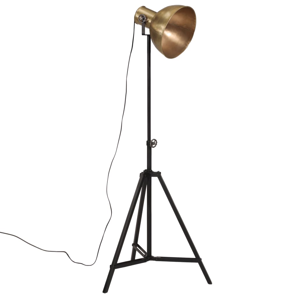 gulvlampe 61x61x90/150 cm 25 W E27 antik messingfarve