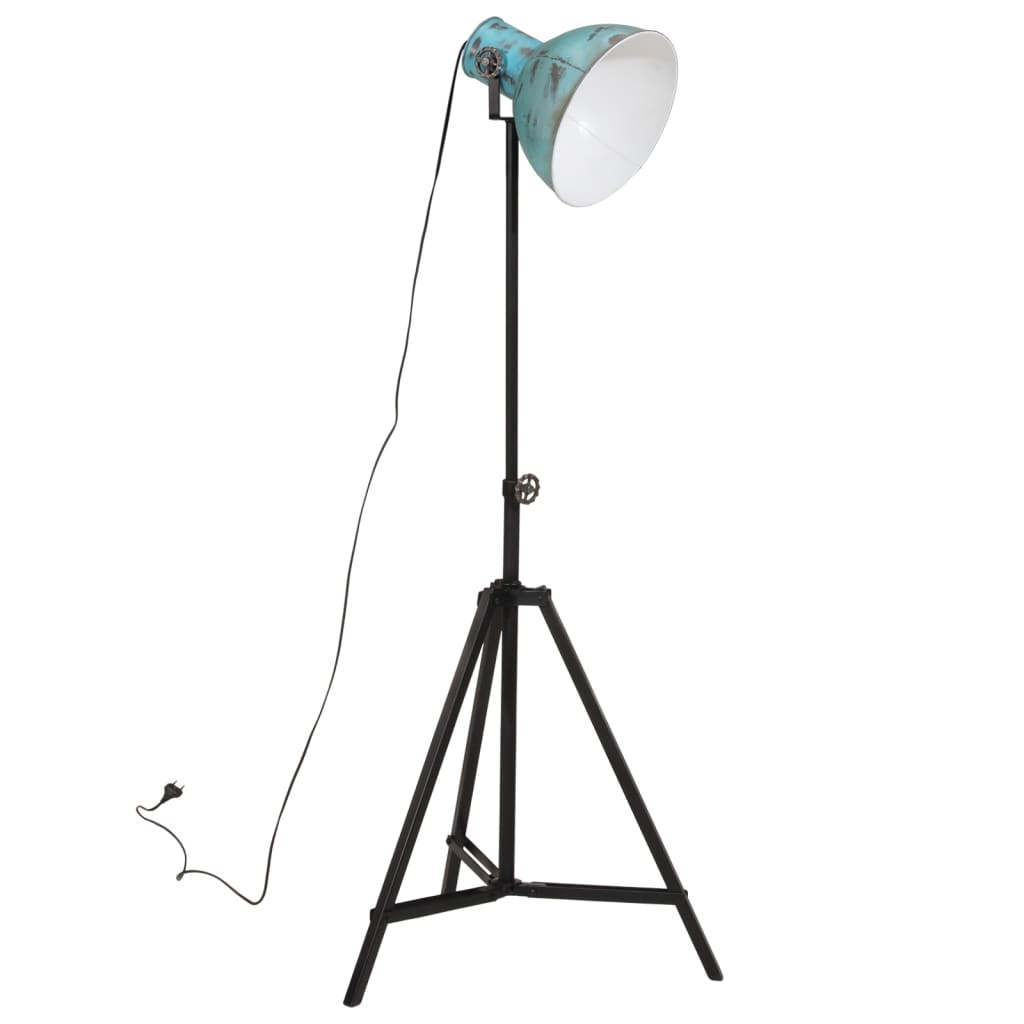 gulvlampe 25 W 61x61x90/150 cm E27 rustik blå