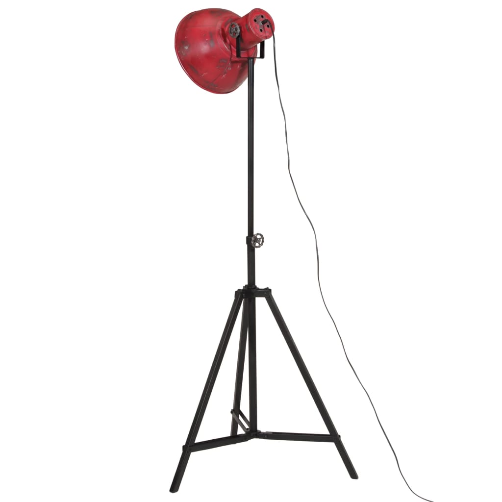 gulvlampe 25 W 61x61x90/150 cm E27 rustik rød