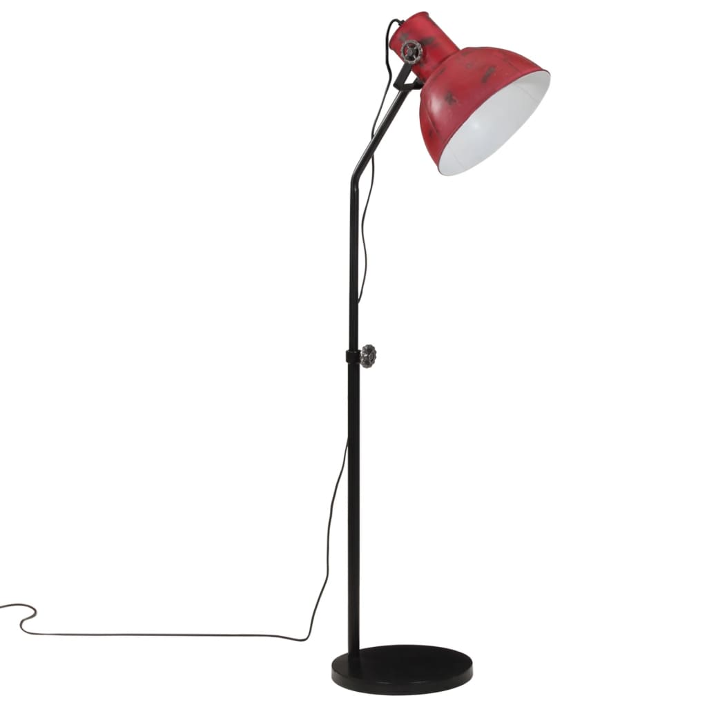 gulvlampe 25 W 30x30x90-150 cm E27 rustik rød
