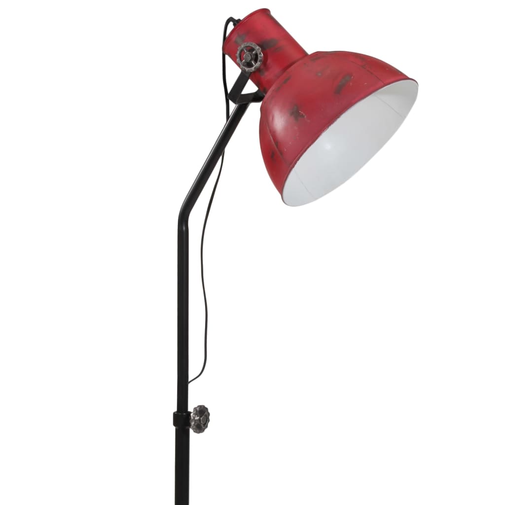 gulvlampe 25 W 30x30x90-150 cm E27 rustik rød