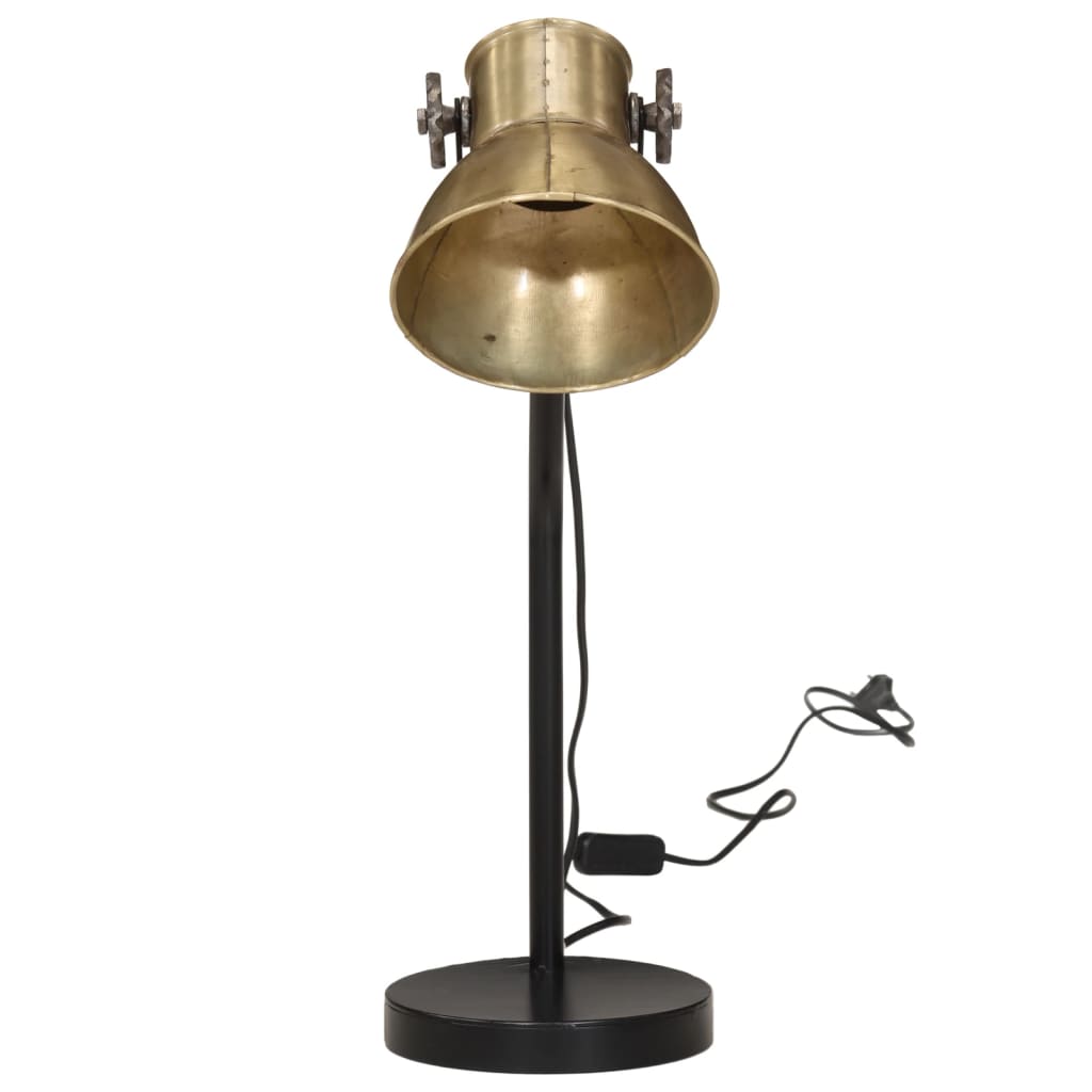 skrivebordslampe 17x17x60 cm 25 W E27 antik messingfarve