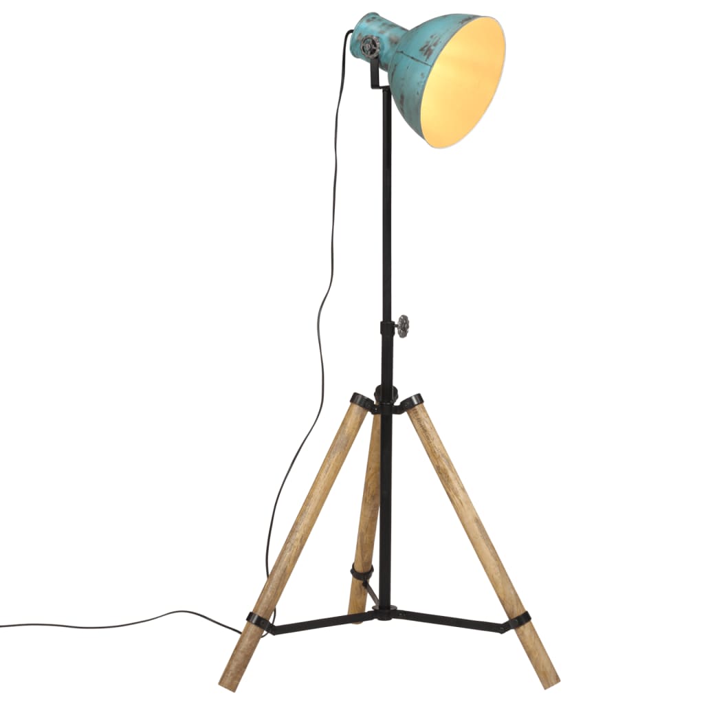 gulvlampe 25 W 75x75x90-150 cm E27 rustik blå