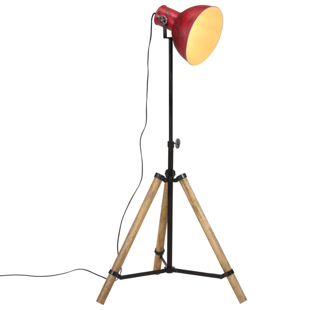 gulvlampe 25 W 75x75x90-150 cm E27 rustik rød