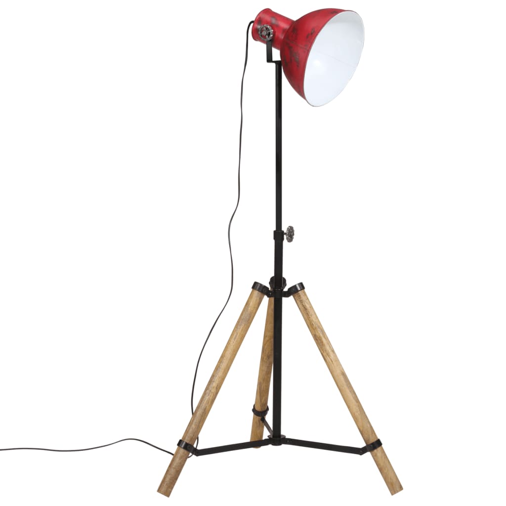 gulvlampe 25 W 75x75x90-150 cm E27 rustik rød