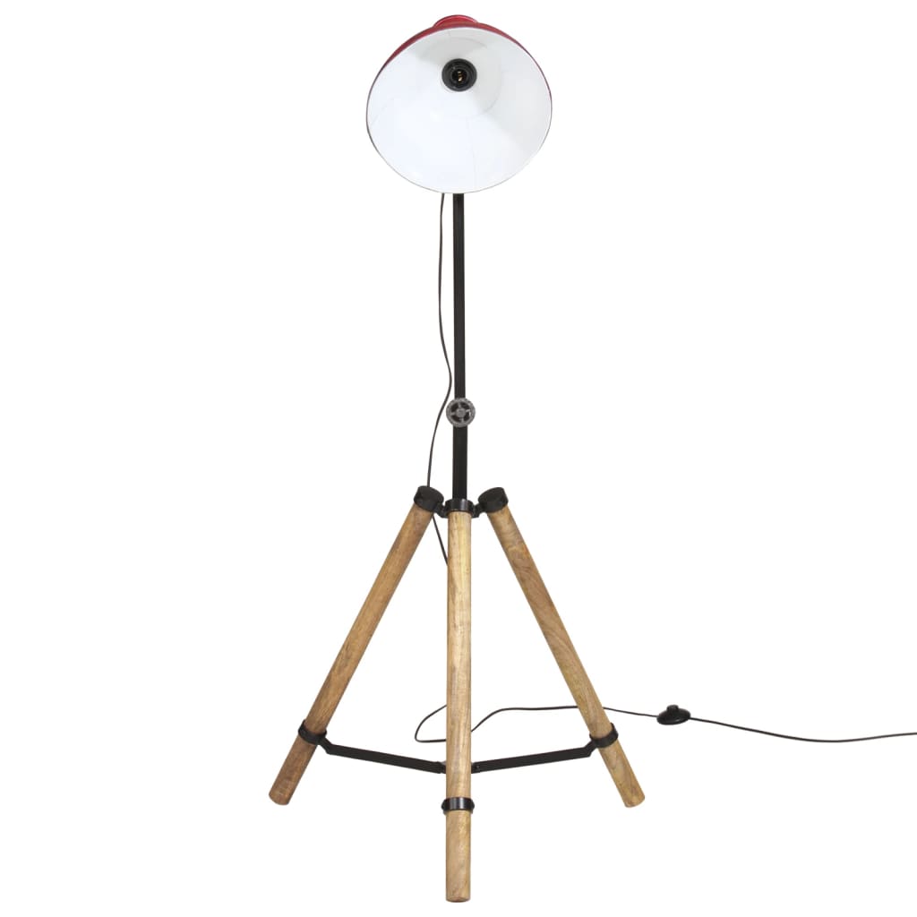 gulvlampe 25 W 75x75x90-150 cm E27 rustik rød