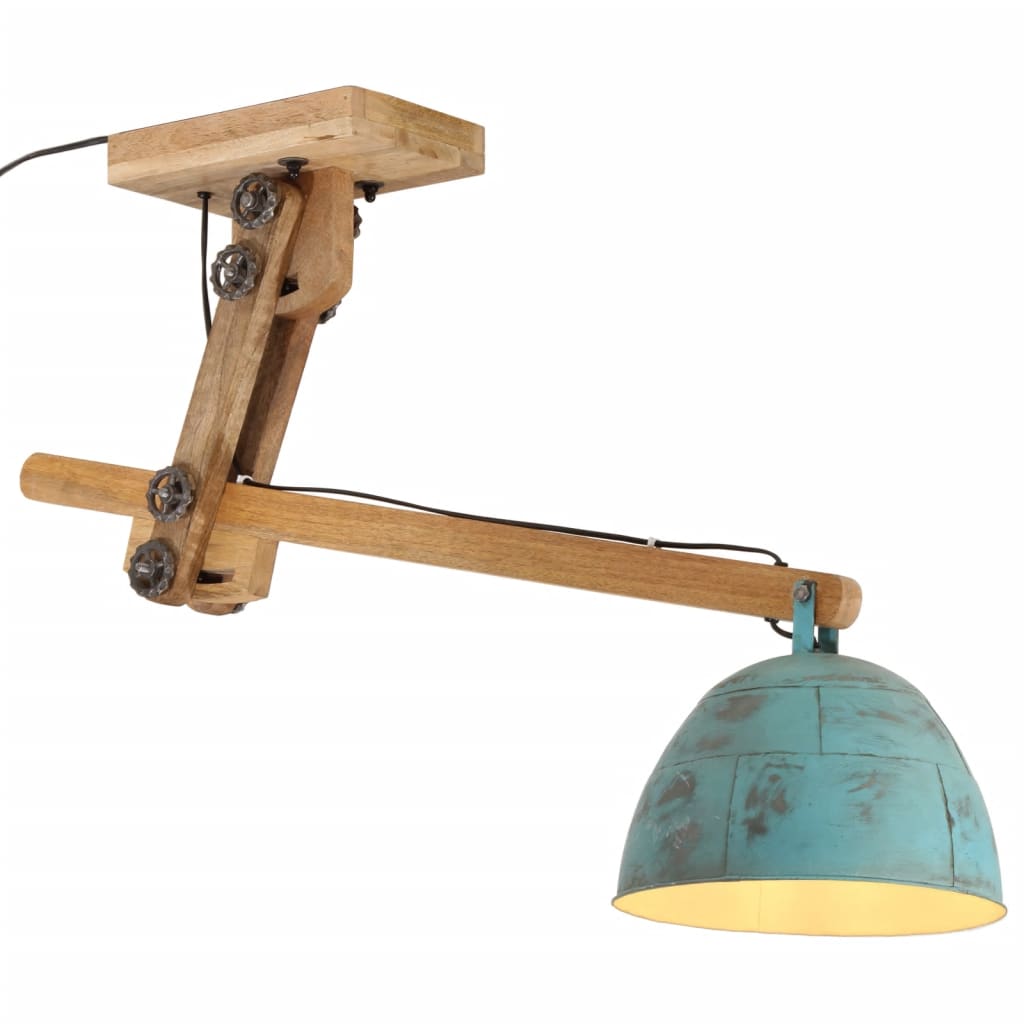 loftlampe 105x30x65-108 25 W E27 patineret blå