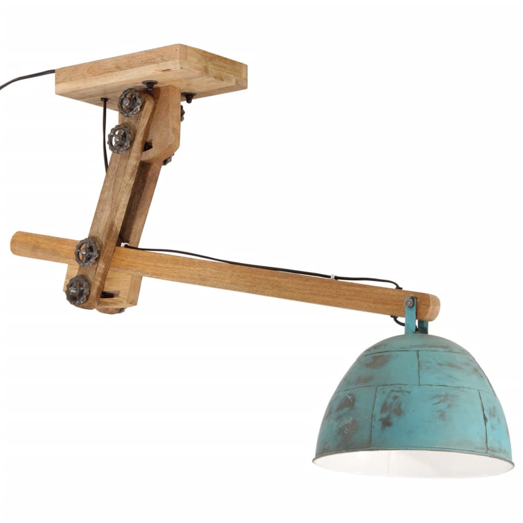 loftlampe 105x30x65-108 25 W E27 patineret blå
