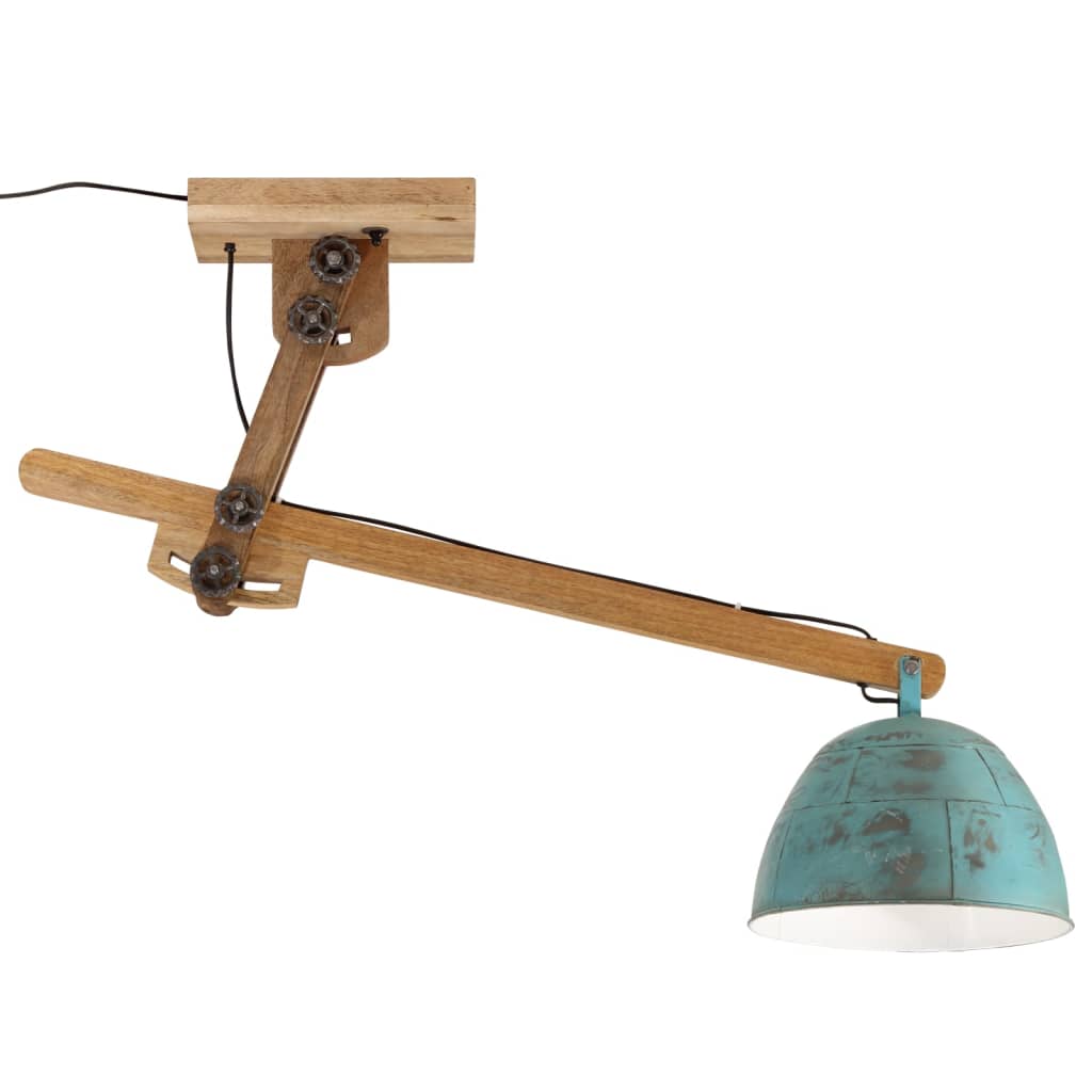 loftlampe 105x30x65-108 25 W E27 patineret blå