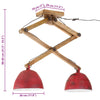 loftlampe 29x18x85 cm 25 W E27 rustik rød