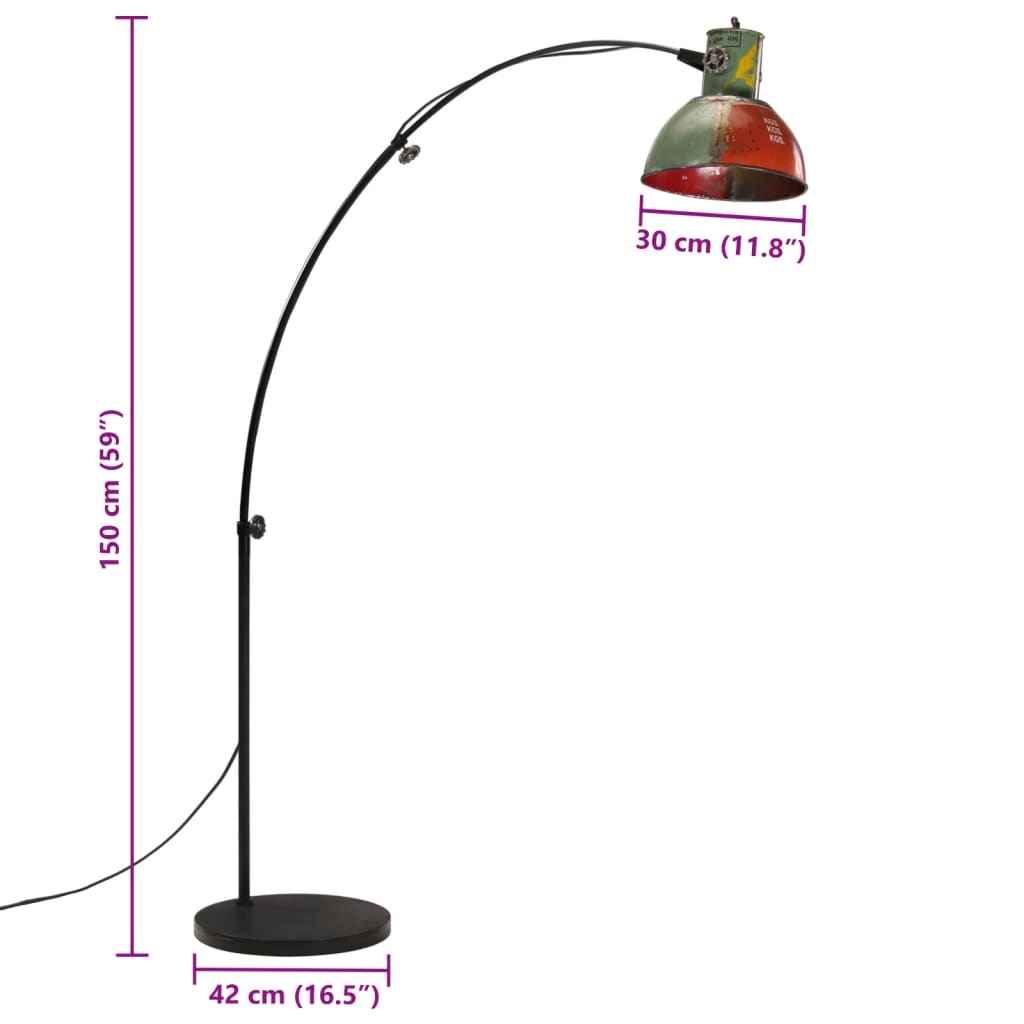 gulvlampe 150 cm 25 W E27 flerfarvet