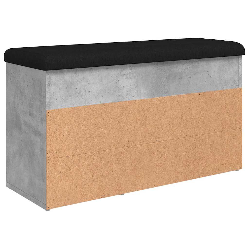 skobænk 82x32x45,5 cm konstrueret træ betongrå