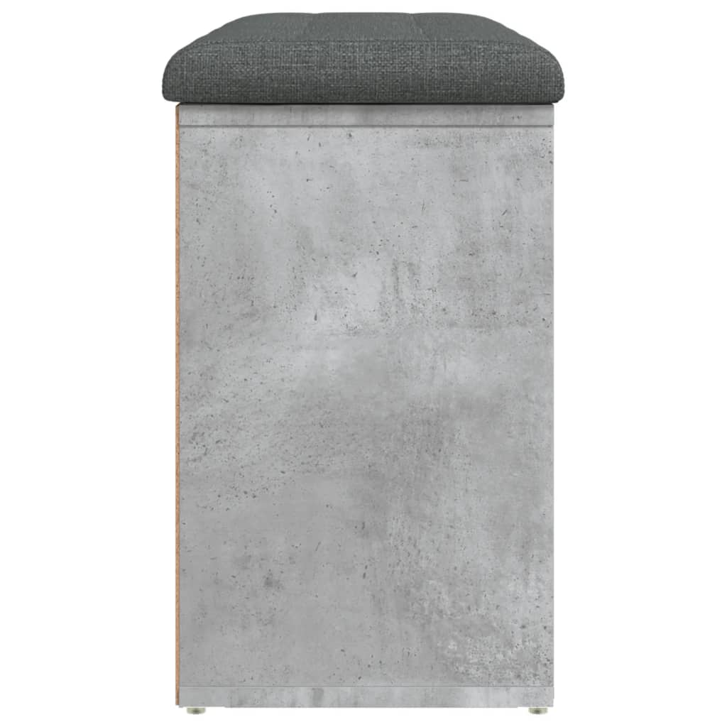 skobænk 82x32x50 cm konstrueret træ betongrå