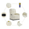 massagestol velour cremefarvet