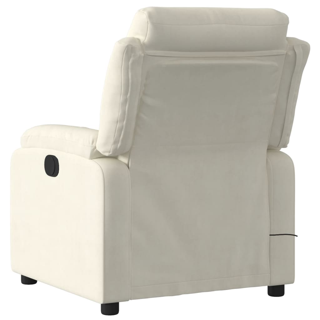 massagestol velour cremefarvet